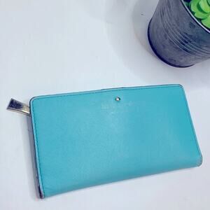 Kate Spade New York Turquoise Blue Snap Close Card Holder Wallet